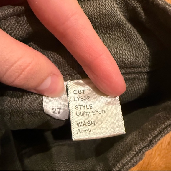 Reformation Army Green Utility Shorts - Picture 5 of 6